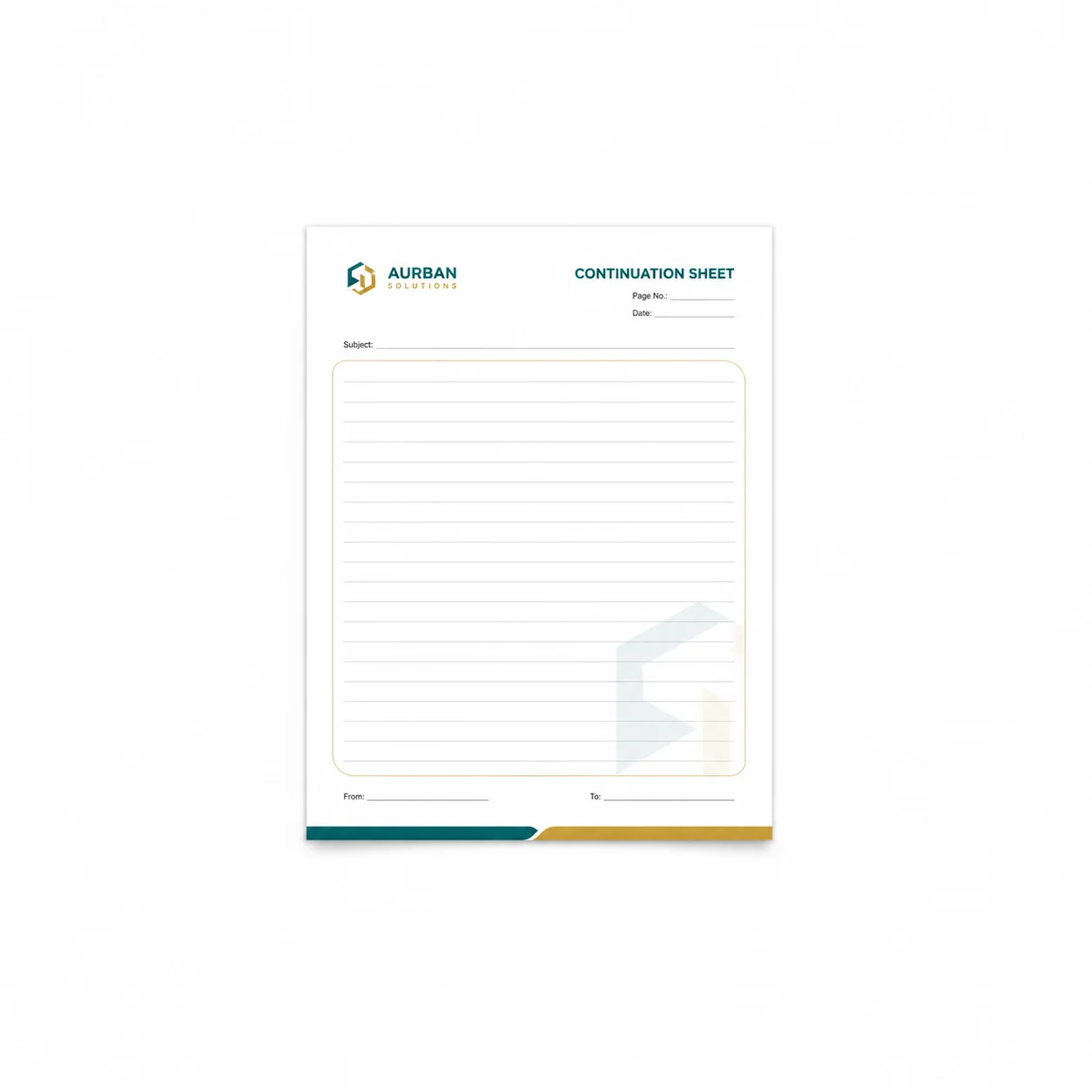Continuation Sheet Printing