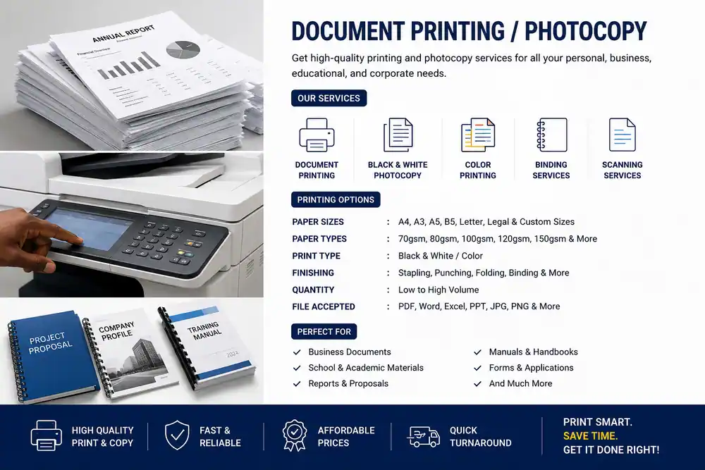 Document Printing & Photocopies